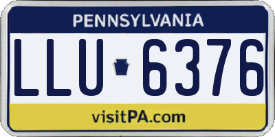 PA license plate LLU6376