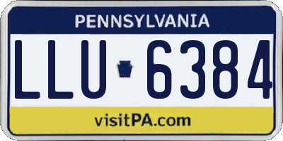 PA license plate LLU6384