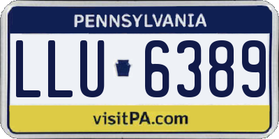 PA license plate LLU6389