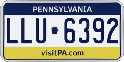 PA license plate LLU6392