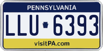 PA license plate LLU6393