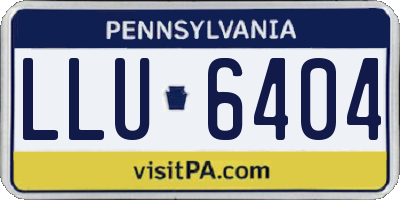 PA license plate LLU6404