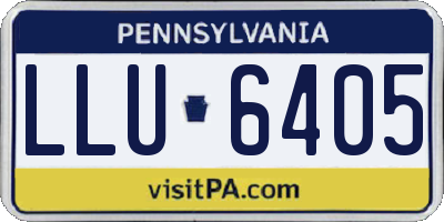 PA license plate LLU6405