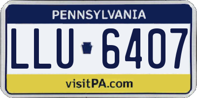 PA license plate LLU6407