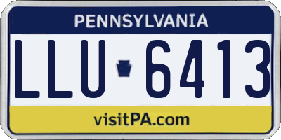 PA license plate LLU6413