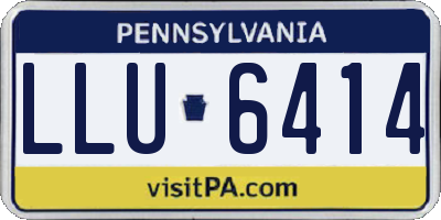 PA license plate LLU6414