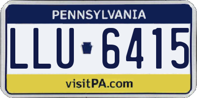 PA license plate LLU6415