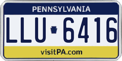 PA license plate LLU6416