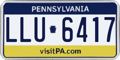 PA license plate LLU6417