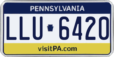 PA license plate LLU6420