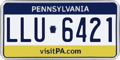 PA license plate LLU6421