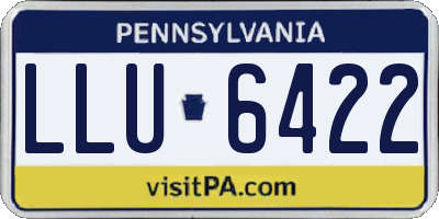 PA license plate LLU6422