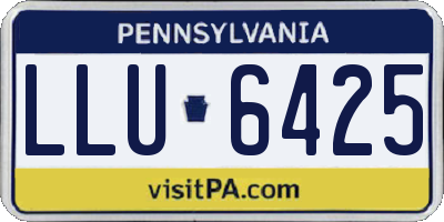 PA license plate LLU6425
