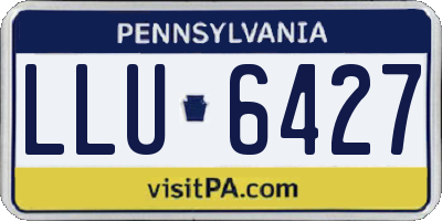 PA license plate LLU6427