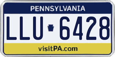 PA license plate LLU6428