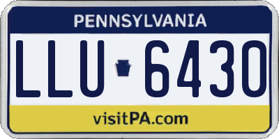 PA license plate LLU6430