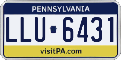 PA license plate LLU6431