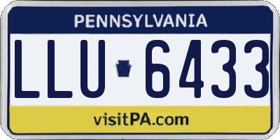 PA license plate LLU6433