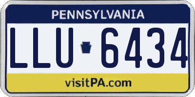 PA license plate LLU6434