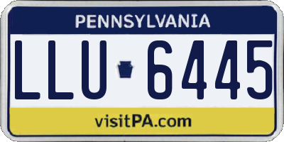 PA license plate LLU6445