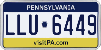 PA license plate LLU6449