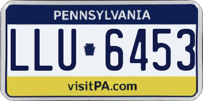 PA license plate LLU6453