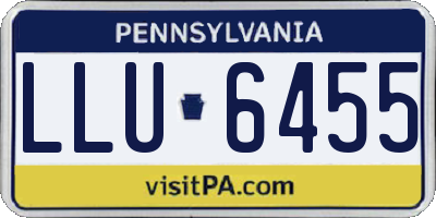 PA license plate LLU6455
