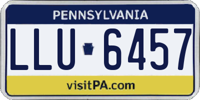 PA license plate LLU6457