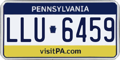 PA license plate LLU6459