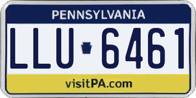 PA license plate LLU6461