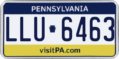 PA license plate LLU6463