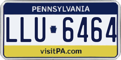 PA license plate LLU6464