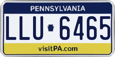 PA license plate LLU6465