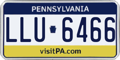 PA license plate LLU6466