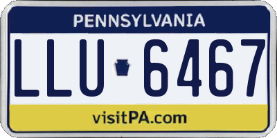 PA license plate LLU6467