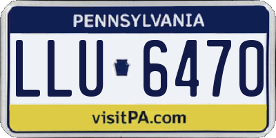 PA license plate LLU6470