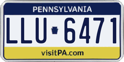 PA license plate LLU6471