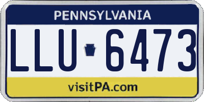 PA license plate LLU6473