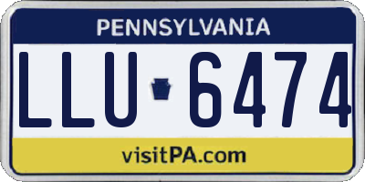 PA license plate LLU6474