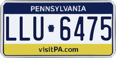PA license plate LLU6475
