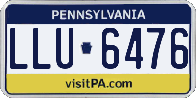PA license plate LLU6476