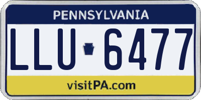 PA license plate LLU6477
