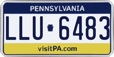 PA license plate LLU6483