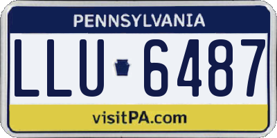 PA license plate LLU6487