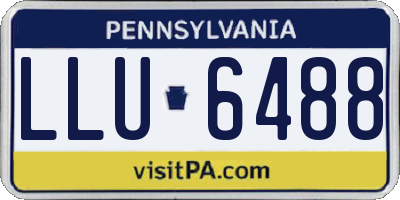 PA license plate LLU6488