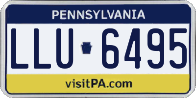 PA license plate LLU6495