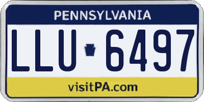 PA license plate LLU6497