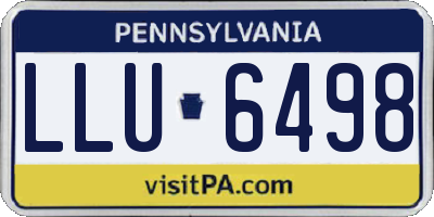 PA license plate LLU6498
