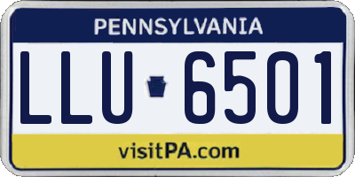 PA license plate LLU6501