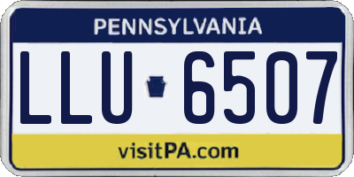 PA license plate LLU6507
